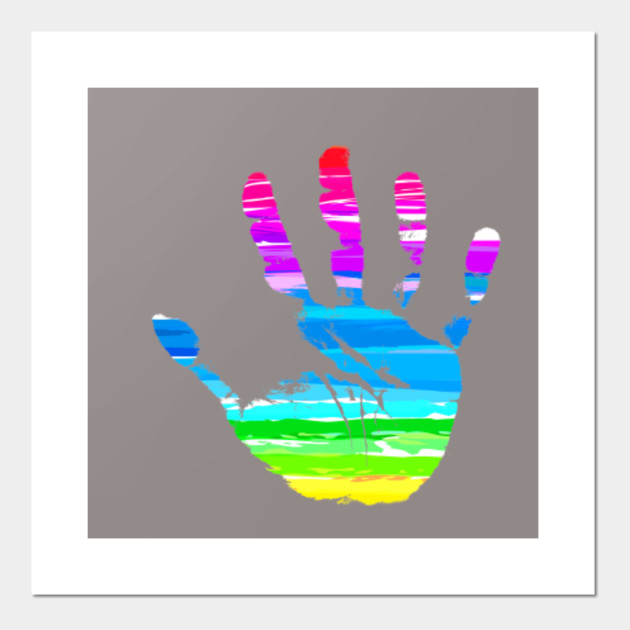 Abstract Hand Palm Print Design
